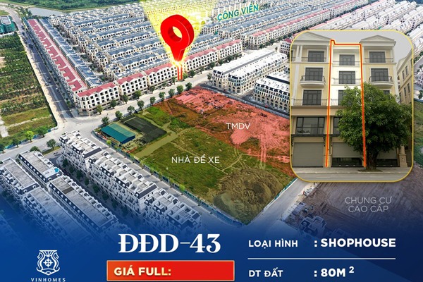 SHOPHOUSE ĐƯỜNG ĐẠI DƯƠNG | ĐĐD-43 (ĐỘC QUYỀN)